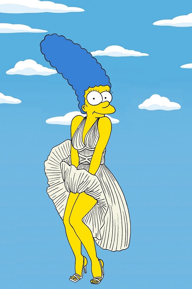 Marge Simpson con el glamour de la alta costura